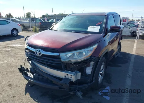 2015 Toyota Highlander Xle V6 from USA, damaged, VIN 5TDJKRFH6FS197729